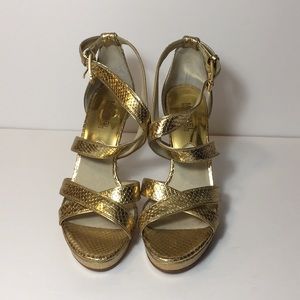 MICHAEL Michael Kors Gold Metallic 4" Heels